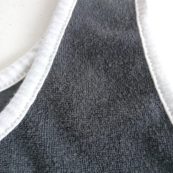 SO Vintage Y2k Inspired Sporty Retro Contrast Binding Terry Cloth Crop Top XS - Picture 5 of 7